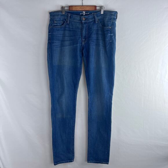 7 For All Mankind Denim - 7 FOR ALL MANKIND Women's Jeans Size 26 High Waist Vintage Bootcut Blue Denim